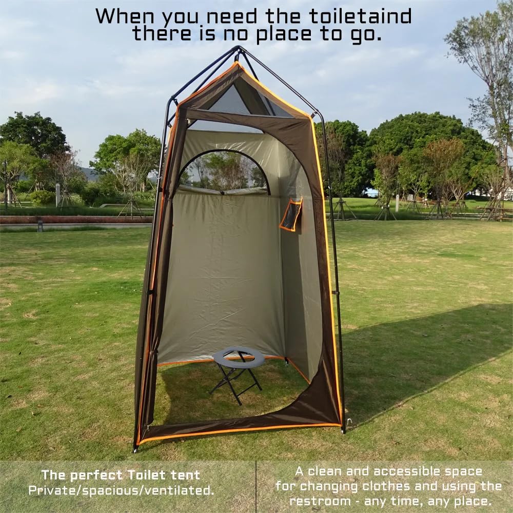 HipierFx Portable Camping Shower Tent Outdoor Oversize Changing Heavy Duty Privacy Shelters Removable Bathroom Toilet Tent