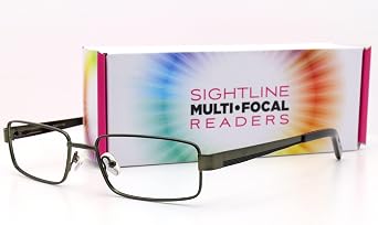 Sightline T604 Progressive Power Reading Glasses Multifocus Lenses in a Optical Quality Eyeglass Frame