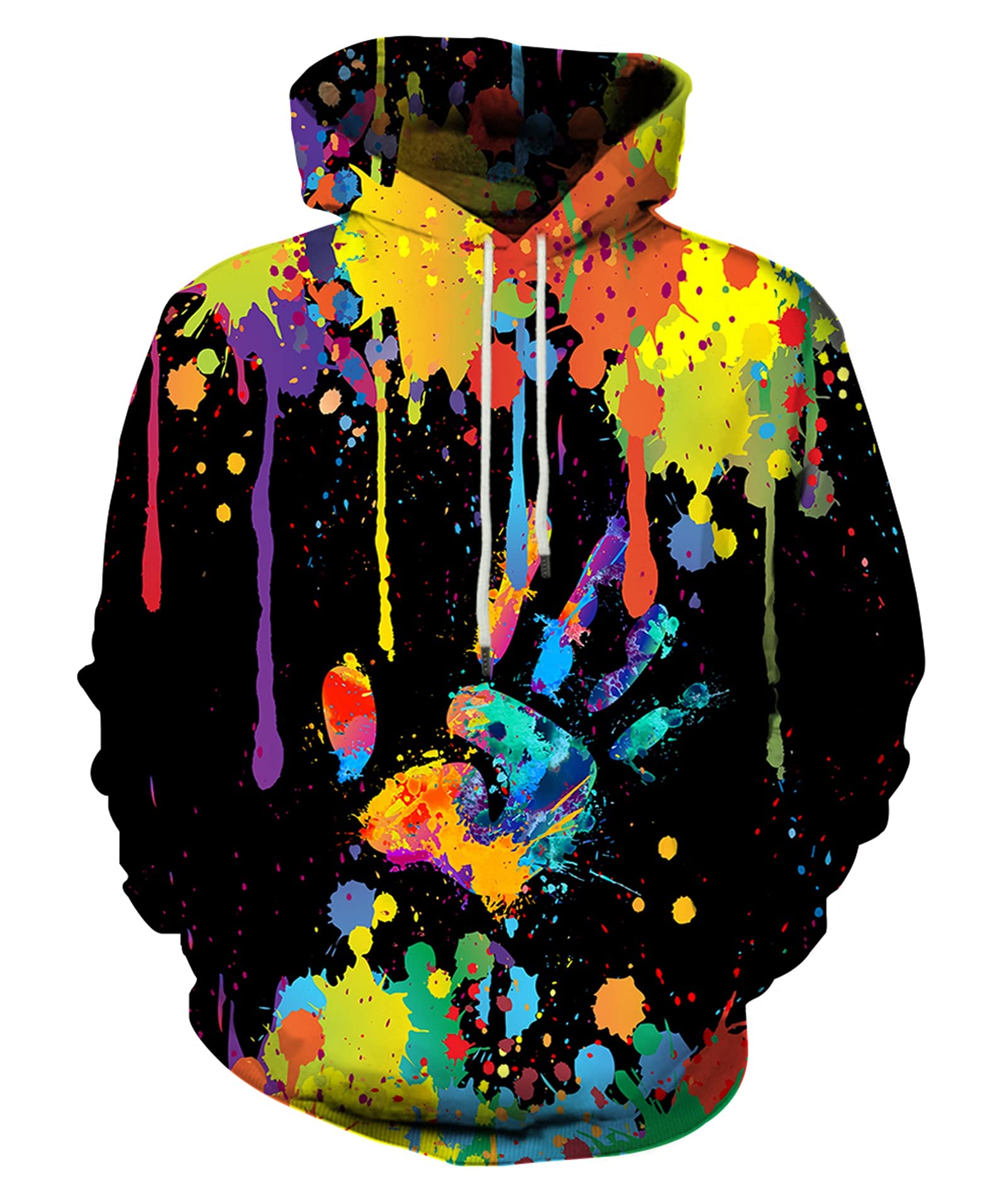 Hoodies for Men Women 3D Pullover Cool Hoodie Graphic Novelty Hooded Sweatshirts with Pocket