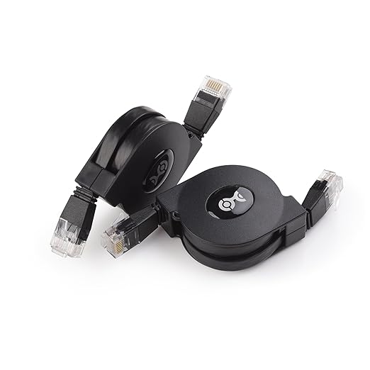 Cable Matters 2 Pack Cable Ethernet Retráctil 3 ft Cat 5e miniatura 5