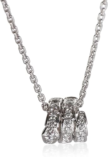 Pre-Loved Serpenti Viper Necklace, White Gold, Diamond, 17 in