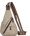 Canvas Sac à friser - Petit sac à dos pour le corps à dos Épaule Sac à dos occasionnel pour hommes Femmes Randonnées en plein air