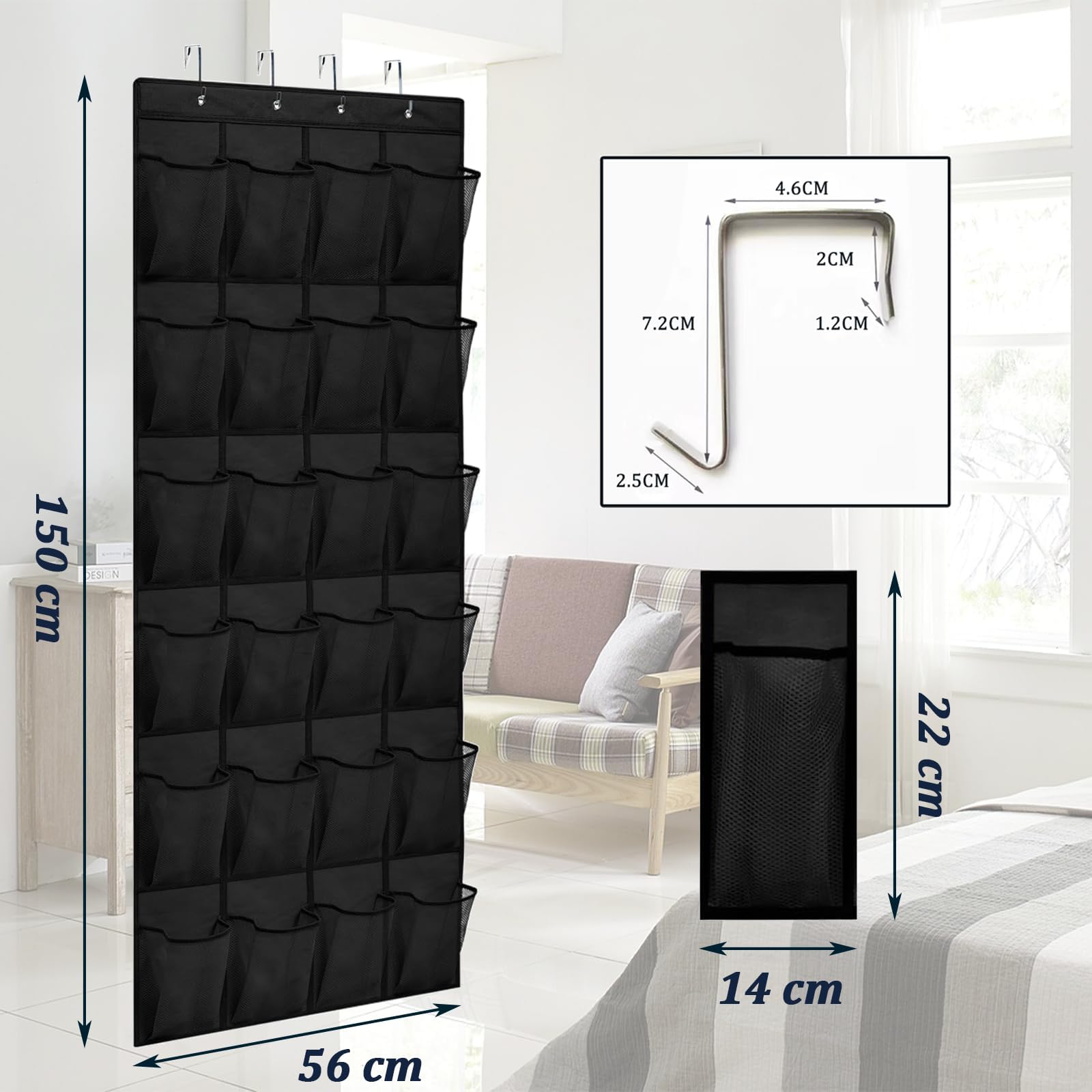 Organizer Da Appendere Per Scarpe - 14 Tasche, Salvaspazio - Foto 8