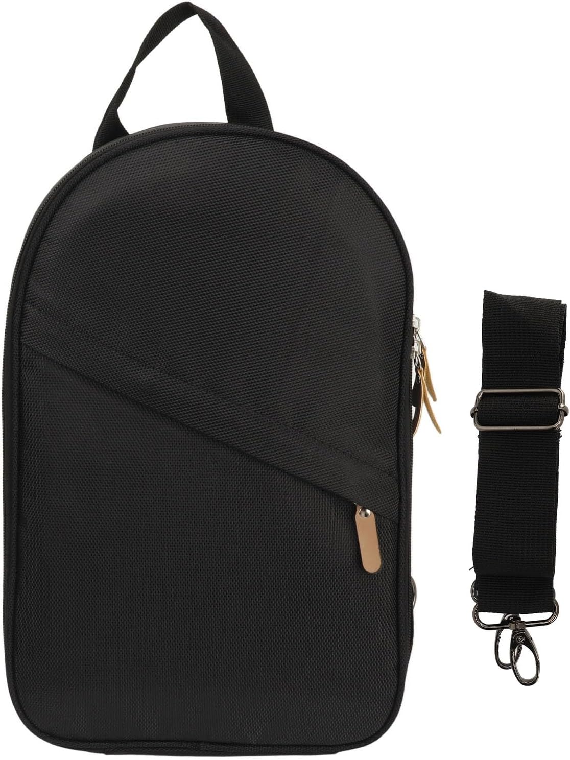 Alomejor Camping Cooking Utensil Bag Polyester Fiber Storage Bag for BBQ Travel with Multiple Compartments Shoulder Strap (Black)