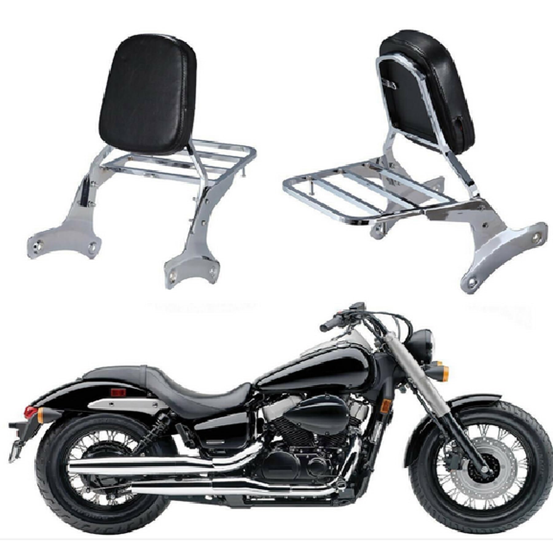 Supporto per lo schienale Portapacchi per schienale passeggero per moto, adatto per Honda Shadow ACE VT400 VT750 VT 400 VT 750 C2 RC44 1997-2003 Cuscino Schienale Portabagagli