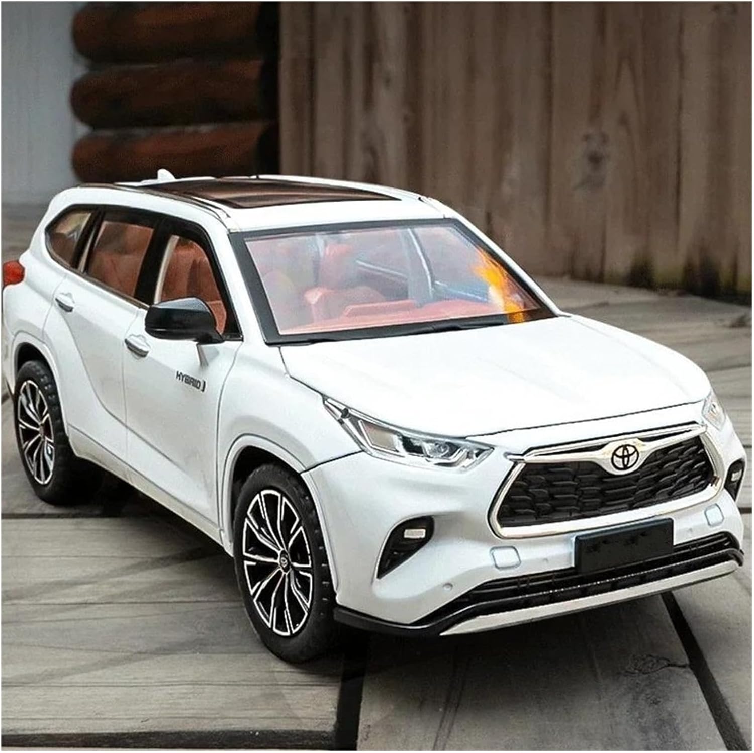 Scale car Model 1:24 for Highlander SUV Alloy Car Model Diecast Metal Off-Road Vehicle Memorabilia Suitable for Decoration(Black)