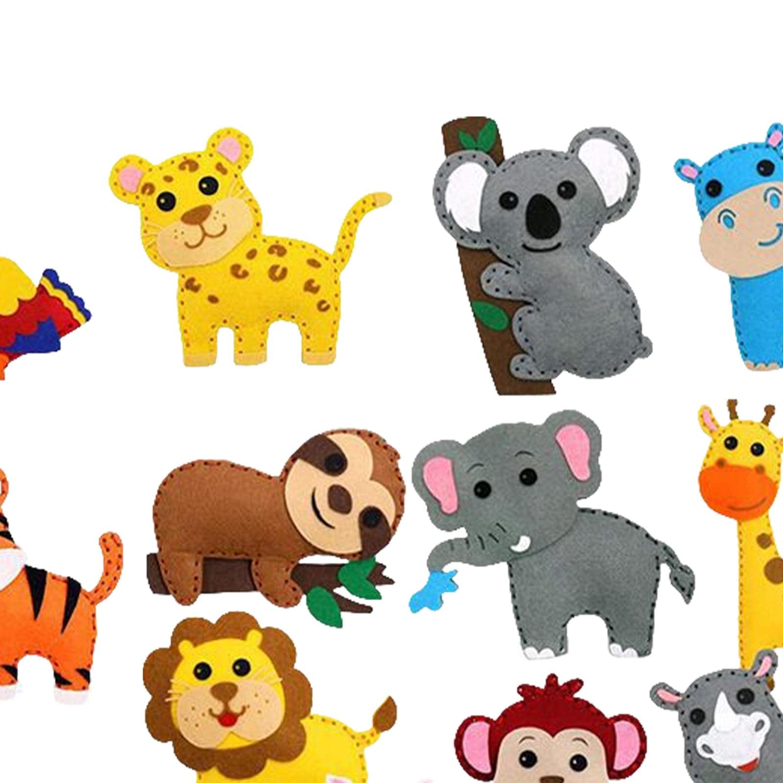 Amazon | Almencla 動物園フェルト動物アニマルフェルト子供の