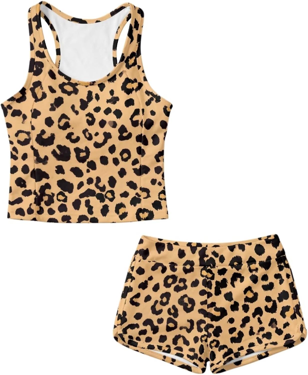 Girls Swimsuit Tankini Swim Tank Top Racerback Bathing Suits for Girls Lightweight Kids Swim Set Size 6-15
