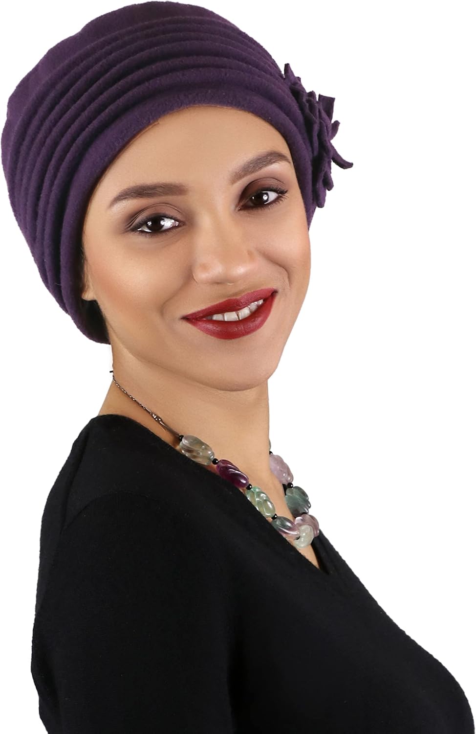 Hats Scarves & More Womens Fleece Beanie Hat Chemo Headwear Cancer Cap Ladies Head Covering Lauren