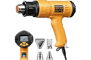 Seekone Heat Gun - Digital LCD Display, 1800W Hot Air Gun Kit