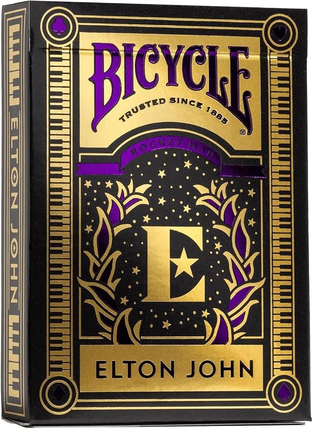 Bicycle Elton John - 54 Playing Cards - Iconic Game - Magic/Magic Card, Yellow