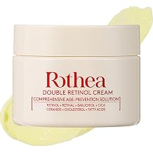 Rothea Double Retinol Cream, Anti-Aging with Retinol + Retinal + Bakuchiol, Face Moisturizer, Neck Cream with Cica, Ceramides, Cholesterol, Fatty Acids, Korean Skin Care, 1.7 oz