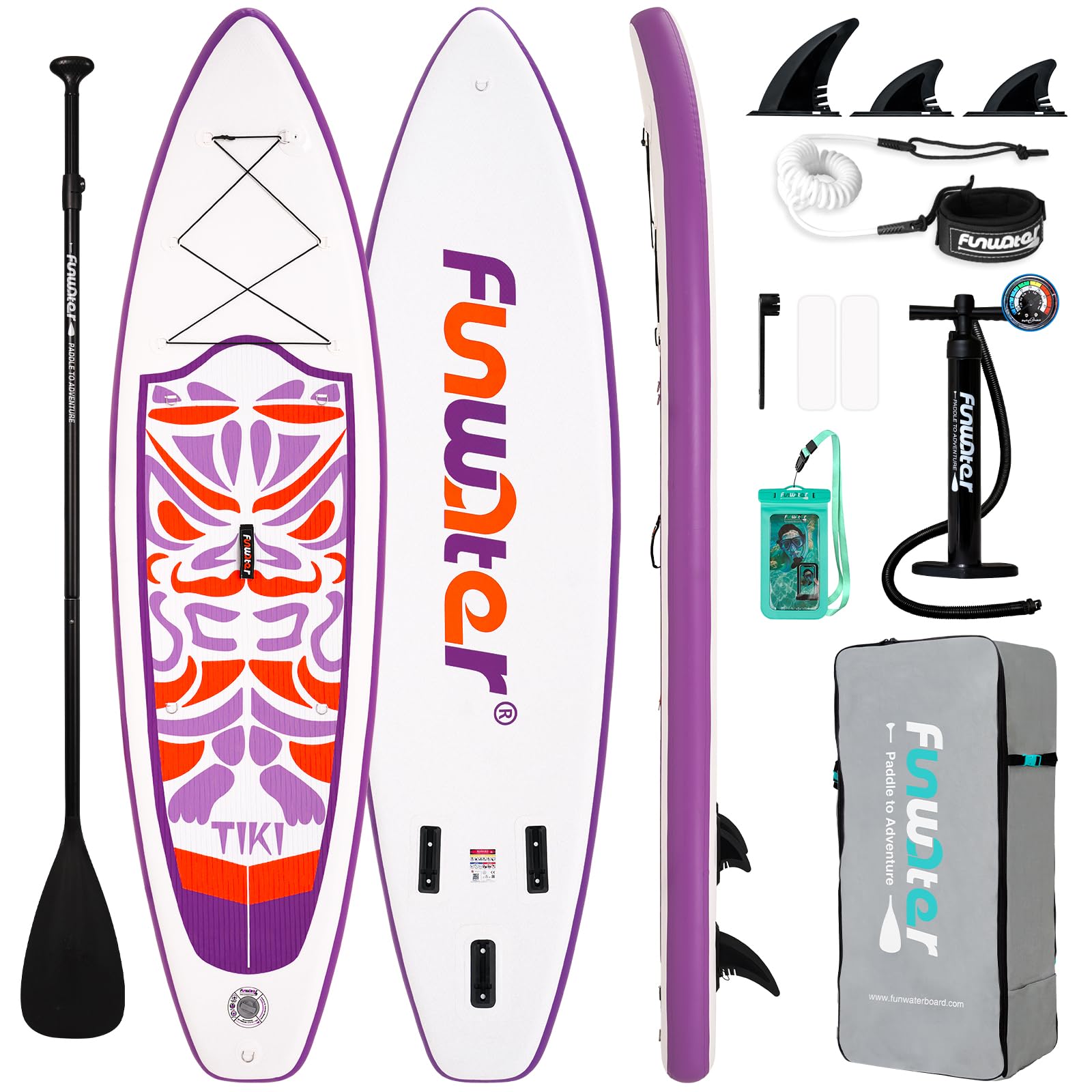 Amazon | FunWater 空気注入式スタンドアップパドルボード 初心者SUP