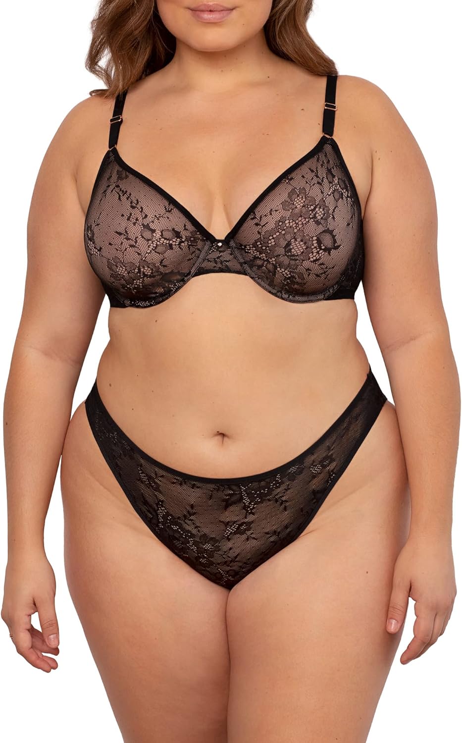 Sheer Mesh Demi Underwire Bra - Image 7