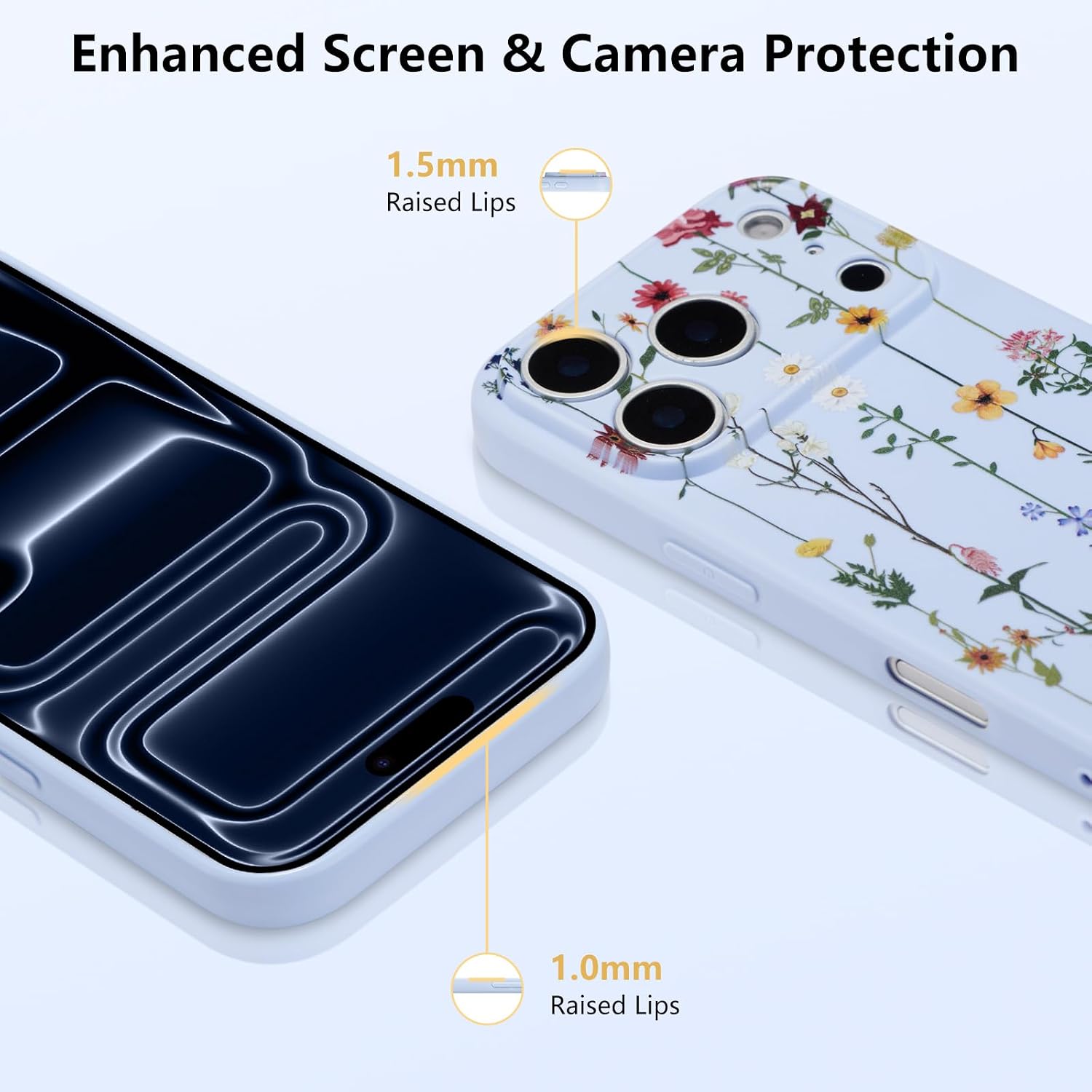 ZTOFERA Floral Case for iPhone 17 Pro Max,Cute Flower Pattern,Purple image 4