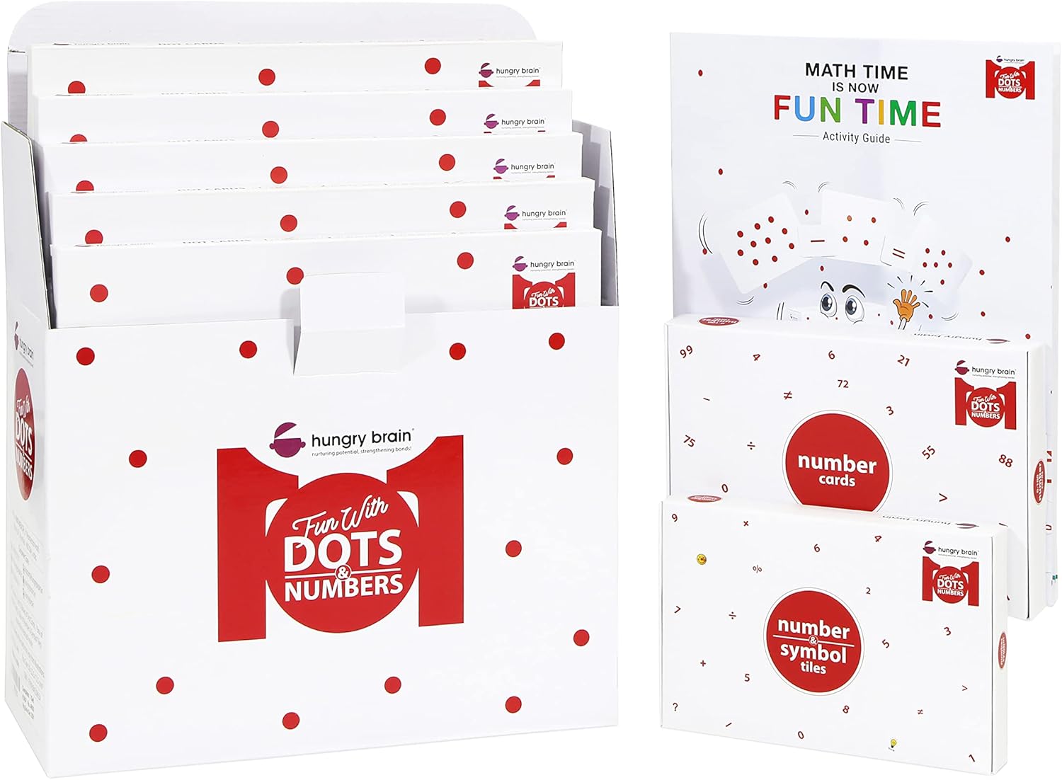 hungry brain Pack of 10 Combo & Maths Program Flash Cards for Toddlers 1 Year I Montessori, Preschool Learning Activities and Kindergarten Educational Flash Cards for Kids