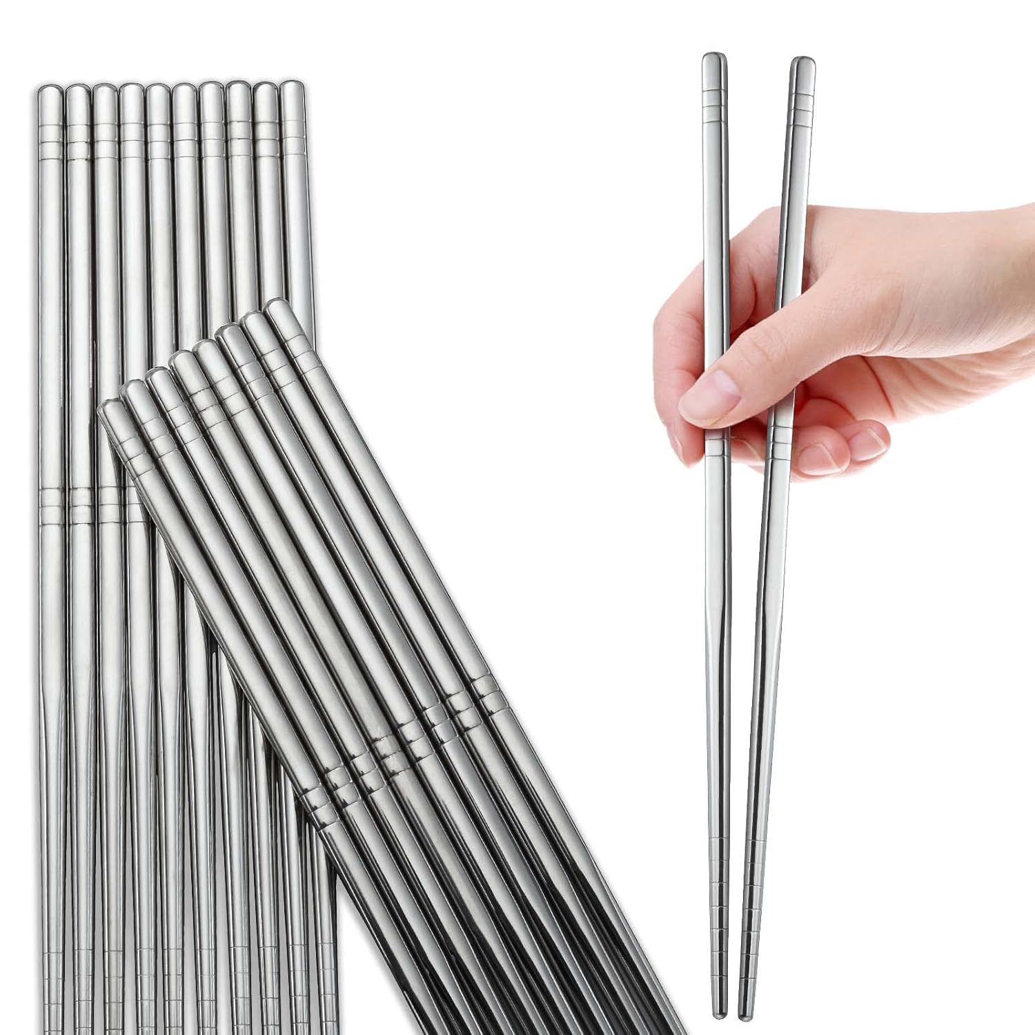 Buy Chopsticks Reusable, Bestdin 20 Pairs Metal Chopsticks Reusable