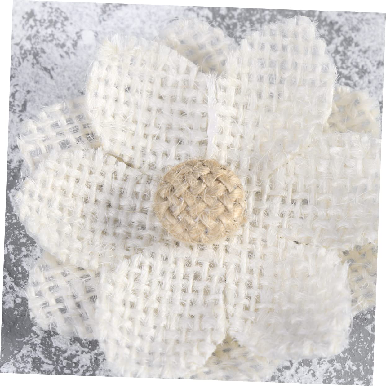 Hohopeti 30stücke Teiliges Weißen Jute-burlap-blumen Für Rustikale Hochzeiten Und -dekorationen Für Mittelstücke Bastelprojekte Und Besondere Anlässe