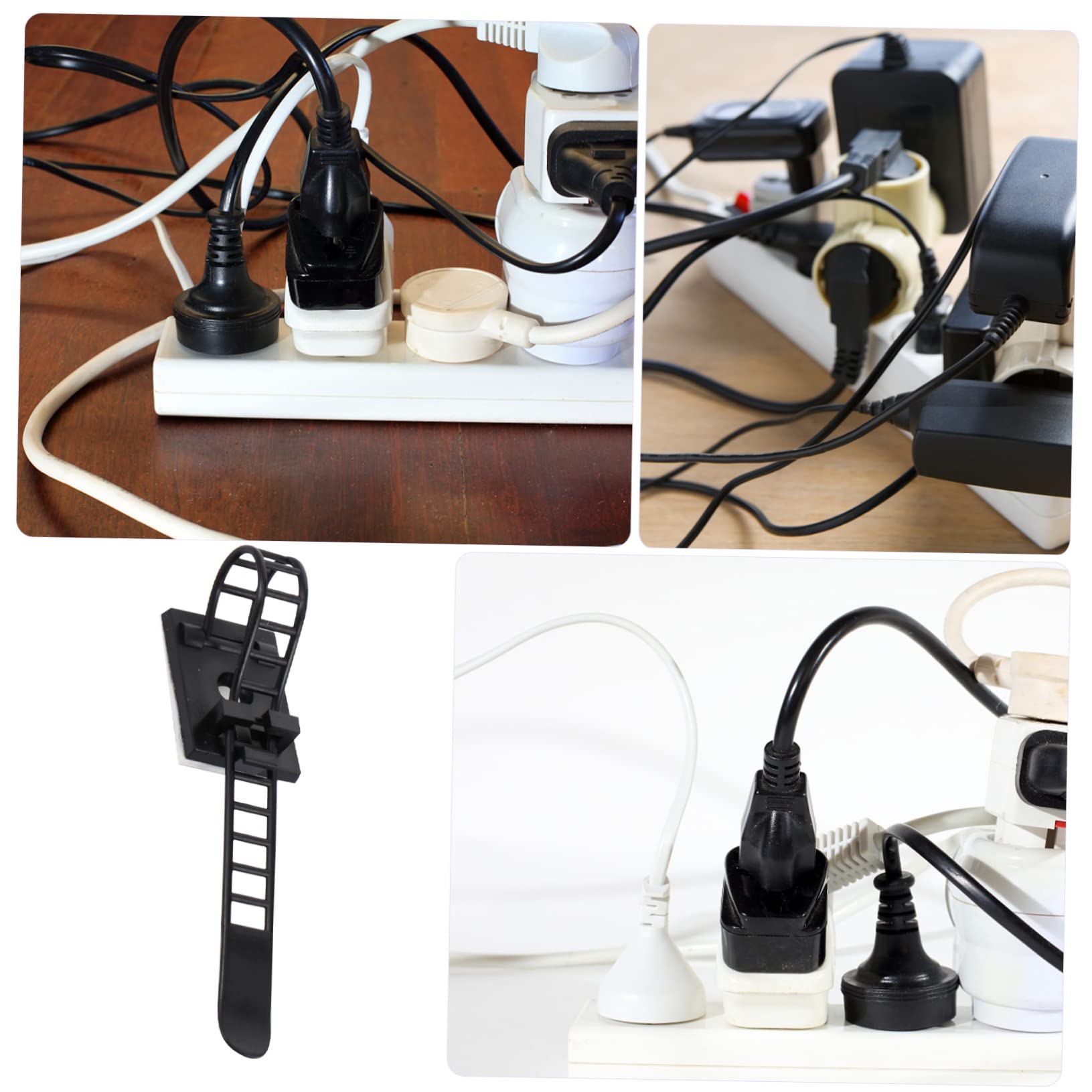 TEHAUX 3 Set Di Morsetti Per Cavi Per La Gestione Di Fascette Fermacavi in ​​nylon Autoadesive Clip Per Cavi Per Organizzare 50 Pezzi * 3