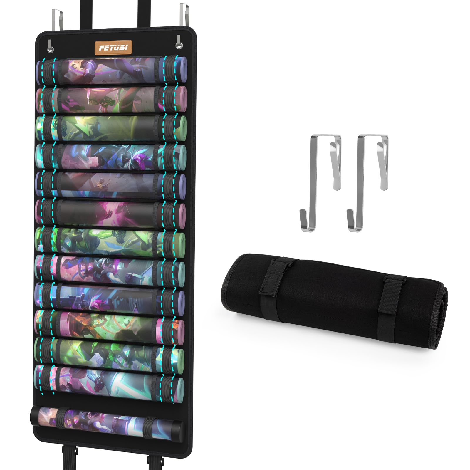 Support Sac Poubelle Suspendu Pliable Fer avec Crochets pour Cuisine et