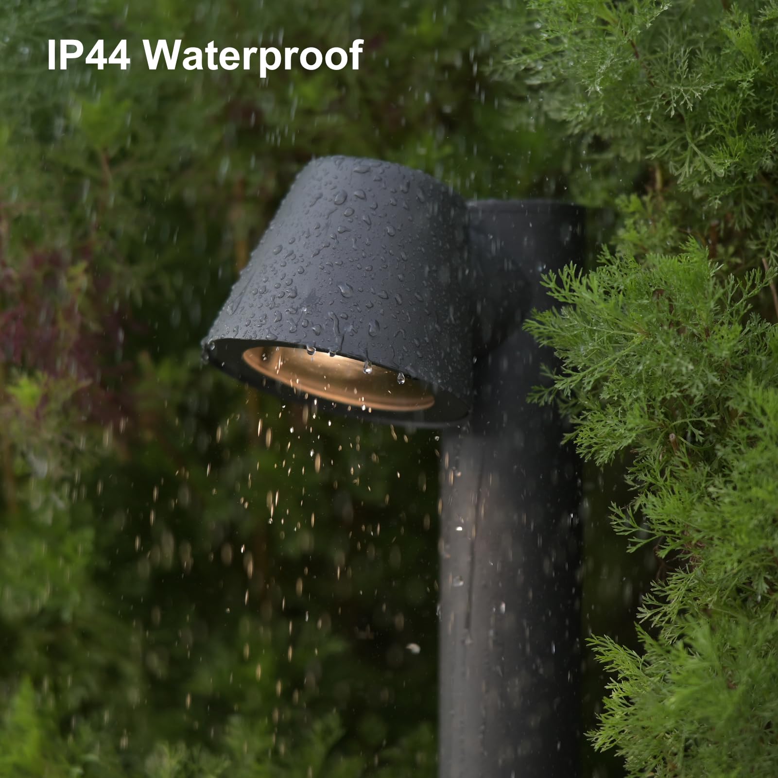 DAWALIGHT Lampada GU10 Esterno 5W LED Lampioni da Giardino Esterno Moderno IP44 Impermeabile per Sentiero Cortile Terrazzo Paesaggio, Alluminio, Antracite