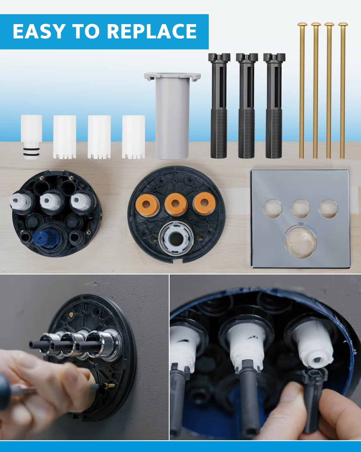 Replacement for Grohe 14048000 Universal Extension Set，Fit for Grohtherm SmartControl Trims，25MM Universal Extension Set