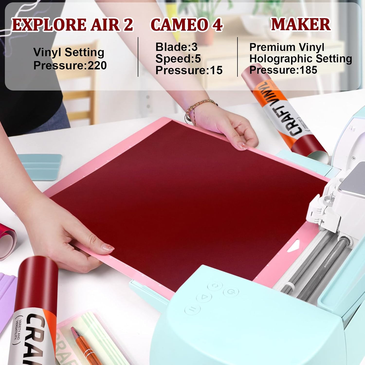 WRAPXPERT Maroon Permanent Vinyl,12" x30ft Matte Wine Red Vinyl for Cricut,Satin Burgundy Adhesive Vinyl Roll for Cricut,Silhouette