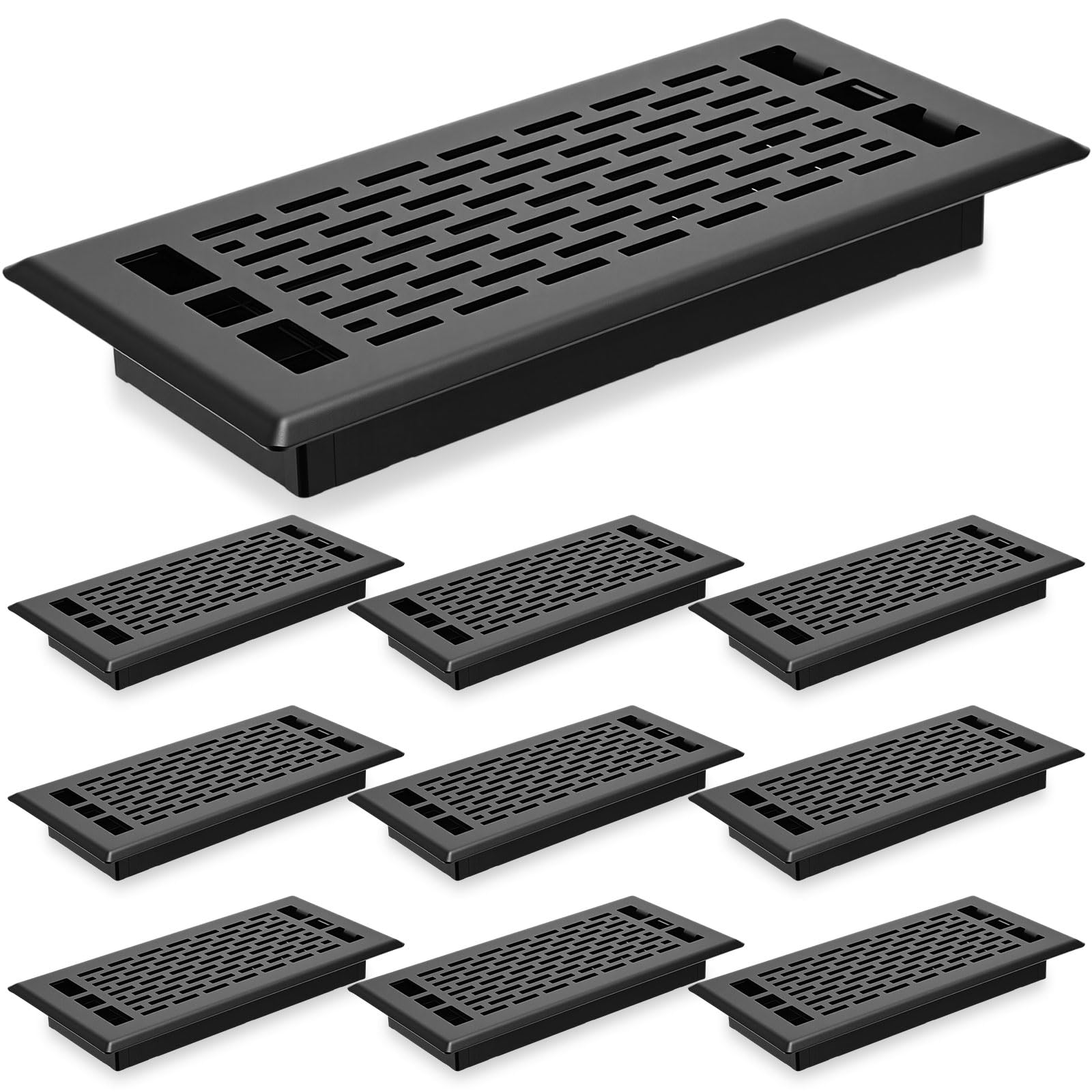 Grilles d'aération en acier au carbone Tuanse lot de 10 registres réglables