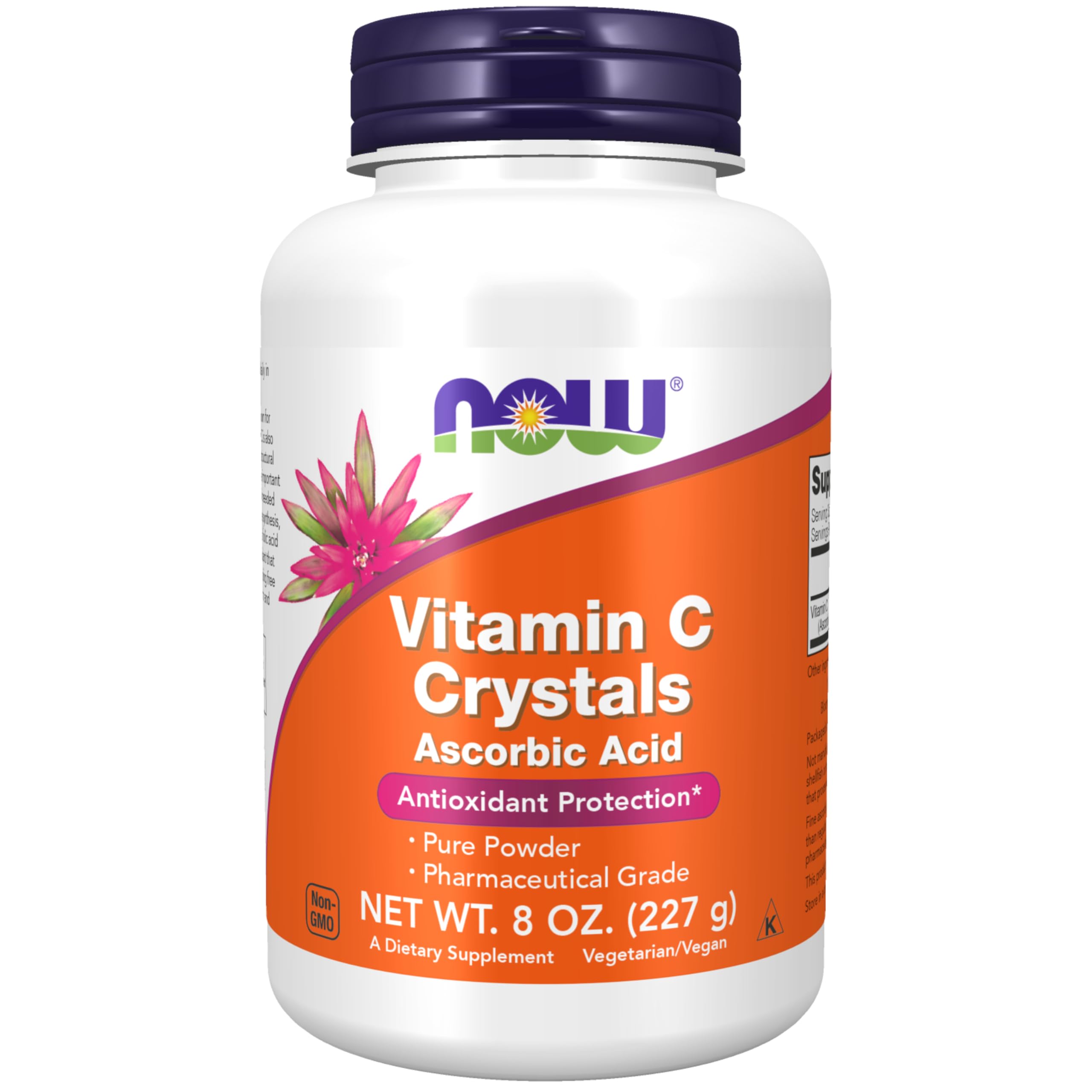 NOW Supplements, Vitamin C Crystals (Ascorbic Acid), 8 oz 8 Ounce (Pack of 1)