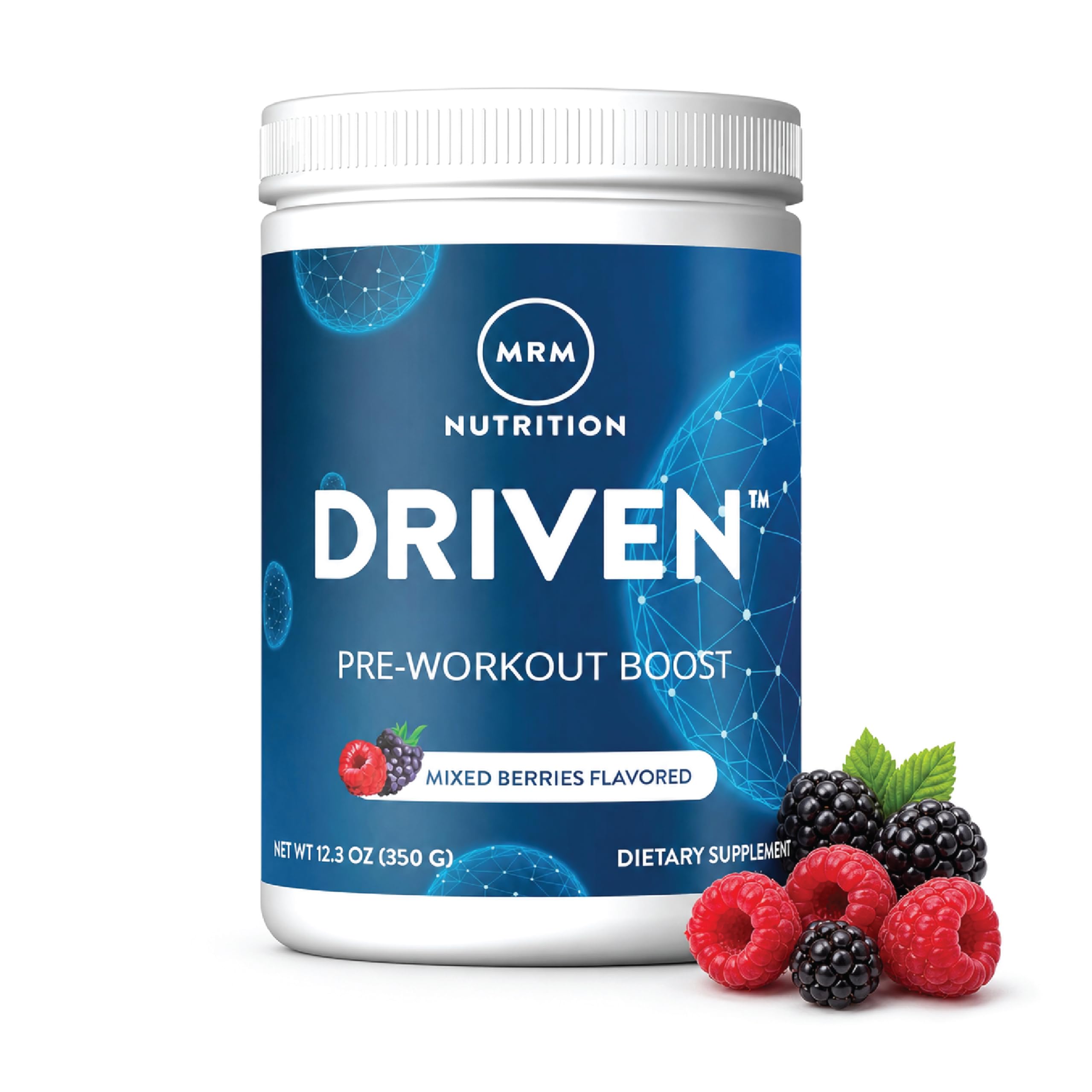 MRM Nutrition Driven Pre Workout Powder - Mixed Berry Flavor - 29 Servings Mixed Berries