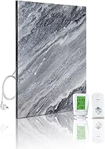 Infrarotheizung Naturstein 500W – Echter Stein Wandheizung mit digitalem Thermostat – Energiesparend Made in Germany – Jedes Panel ein Unikat – Überhitzungsschutz & Geräuschlos – 50x60cm