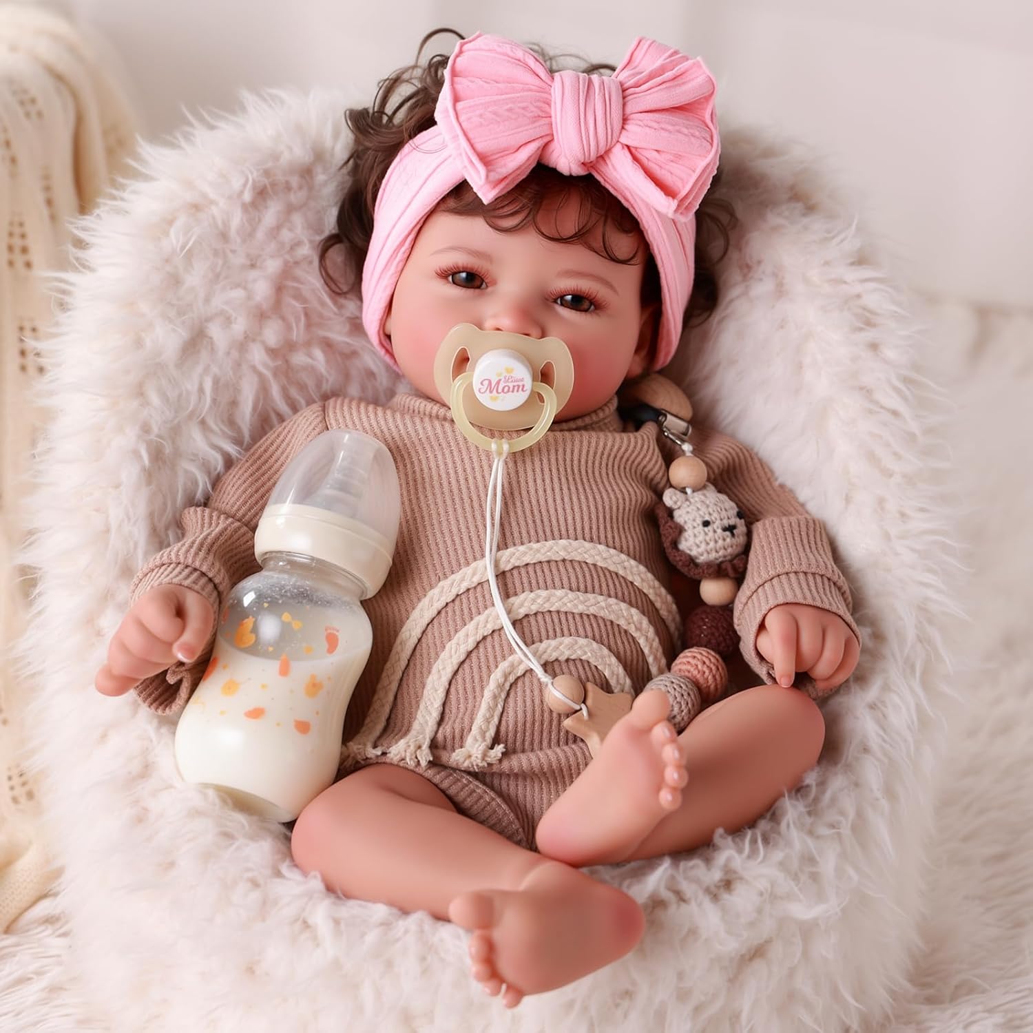 BABESIDE Lifelike Reborn Baby Dolls- Mia, 17 Inch Cute Realistic-Newborn Baby Doll Poseable Real Life Baby Dolls Girls with Gift Box for 3  Year Old