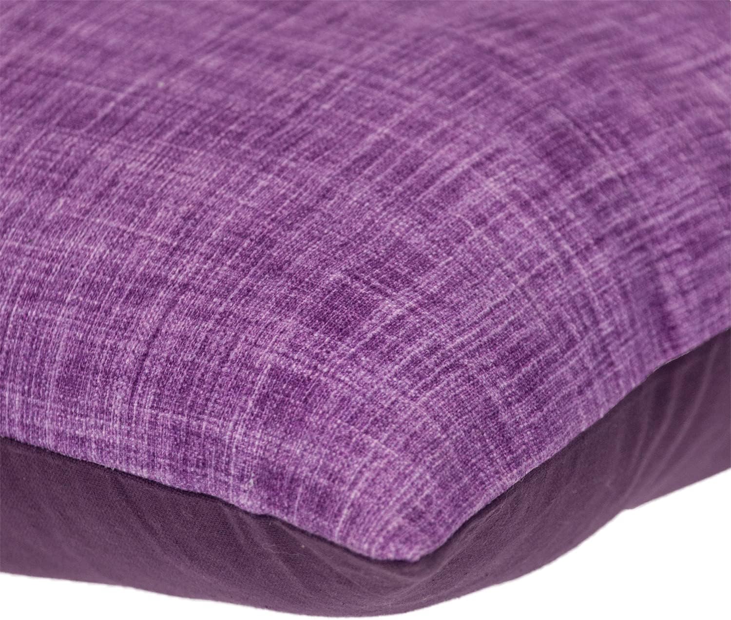 Transitional Woven Purple Square 18" x 18" Pillow