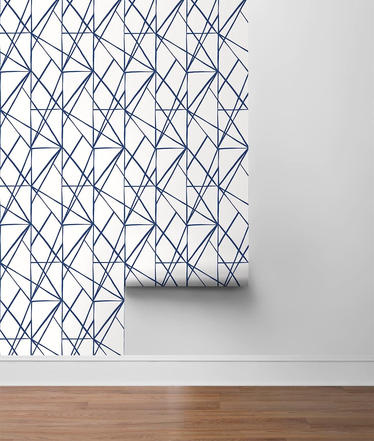 NextWall Quartz Geometric Peel and Stick Wallpaper (Navy Blue)