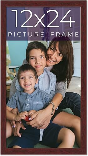 Miniatura 28 de Marco de fotos de madera maciza marrón de 24 x 24 pulgadas de ancho Profundidad del marco interior de 0.5 pulgadas Marco de fotos tradicional