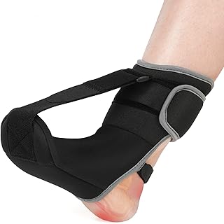 Plantar Fasciitis Night Splint Sock Soft Plantar Fasciitis Brace for Sleeping Achilles Tendonitis Foot Drop Heel Pain - Plantar Fasciitis Relief Night Splint for Women Men Black Medium