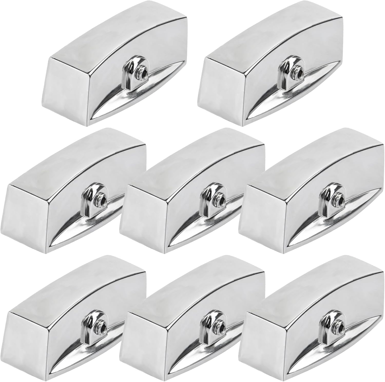 Range Valve Knob for Kitchen Gas Stove, Oven Hob Panel Control Knob Compatible with D-Shaped air Interface Burner Gas Valve, Upgrade Replacement Commercial Grill Chrome Knobs (8 Pack)