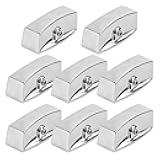 Range Valve Knob for Kitchen Gas Stove, Oven Hob Panel Control Knob Compatible with D-Shaped air Interface Burner Gas Valve, Upgrade Replacement Commercial Grill Chrome Knobs (8 Pack)
