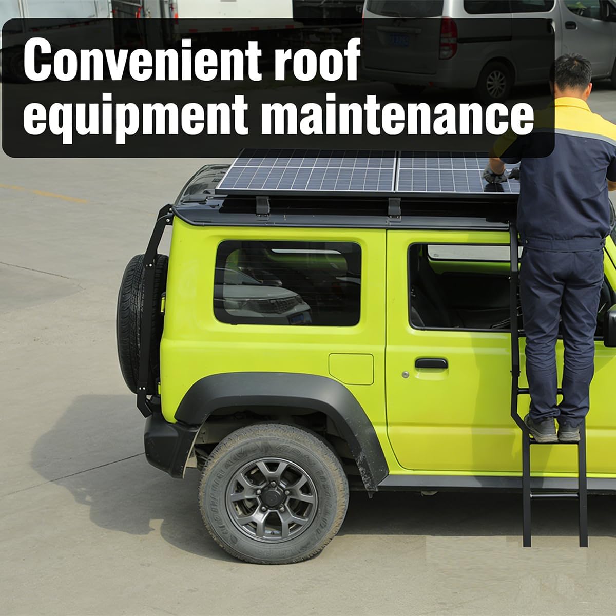 Car Tailgate Ladder for Suzuki Jimny 2019-2023 Trunk Ladder Exterior Accessories, Heavy-Duty Aluminum Alloy 6Pcs