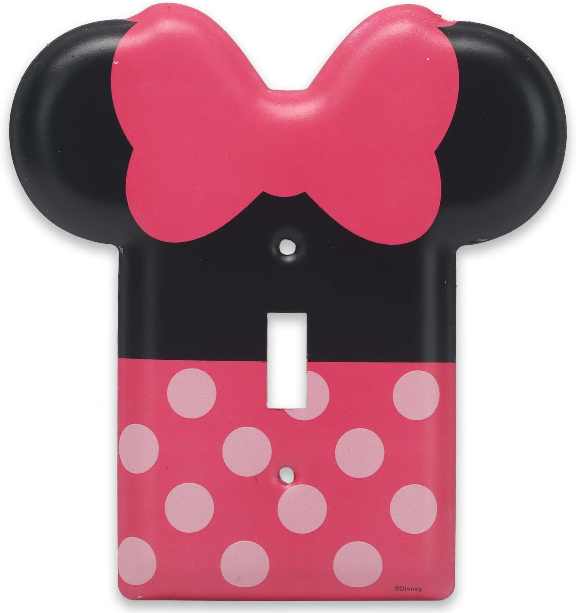 Open Road Brands Disney Minnie Mouse Metal Light Switch Plate - Minnie Mouse Switch Plate Decoration for Kids' Bedroom, Play Room or Movie Room