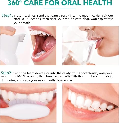 Miniatura 8 de Pasta de dientes blanqueadora dental con flúor, espuma de mousse ultrafina para encías de limpieza profunda, eliminación de manchas, 3 sabores