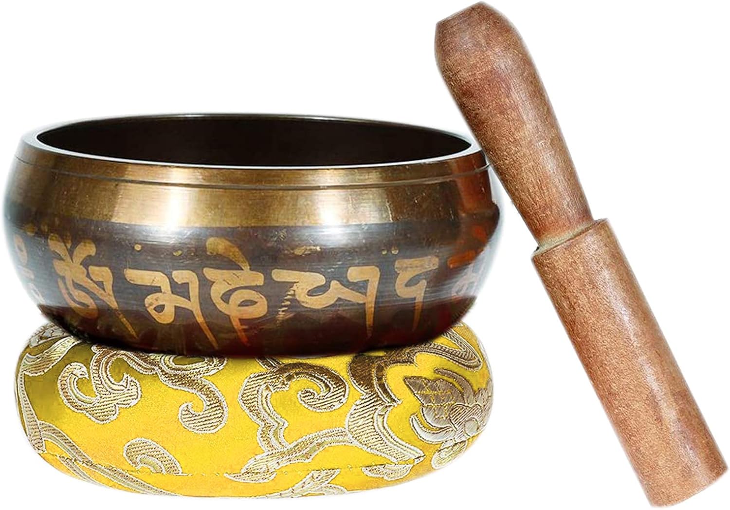 Tibetan Singing Bowl Set Small 8.5 cm with Chakra Bracelet & Clapper & Singing Bowl Cushion from Nepal Singing Bowl for Meditation School Yoga Relaxation - Image 3