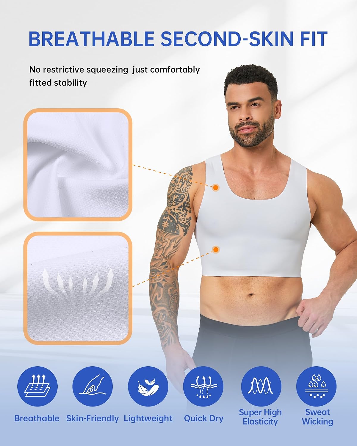 Compression Corest Chest Binder Slimming Tank Top for Hide GynecomastiaTransgender Tomboy Men Women