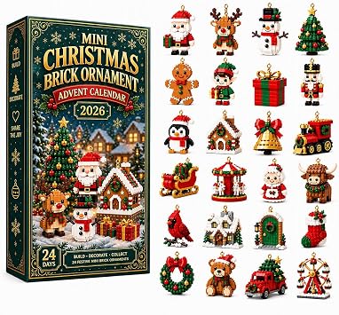 24-Day Mini Christmas Brick Ornament Advent Calendar