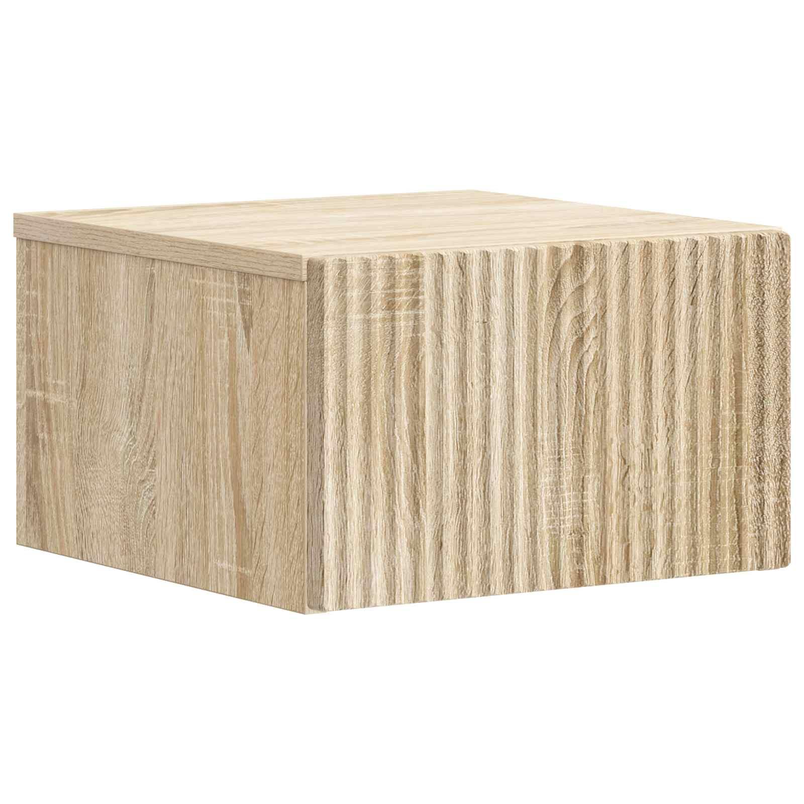 Armoire de chevet suspendue avec tiroir Sonoma chêne 33 x 34,5 x 20 cm, montage mural en bois, économise de l'espace dans la chambre ou le salon, design vintage élégant.