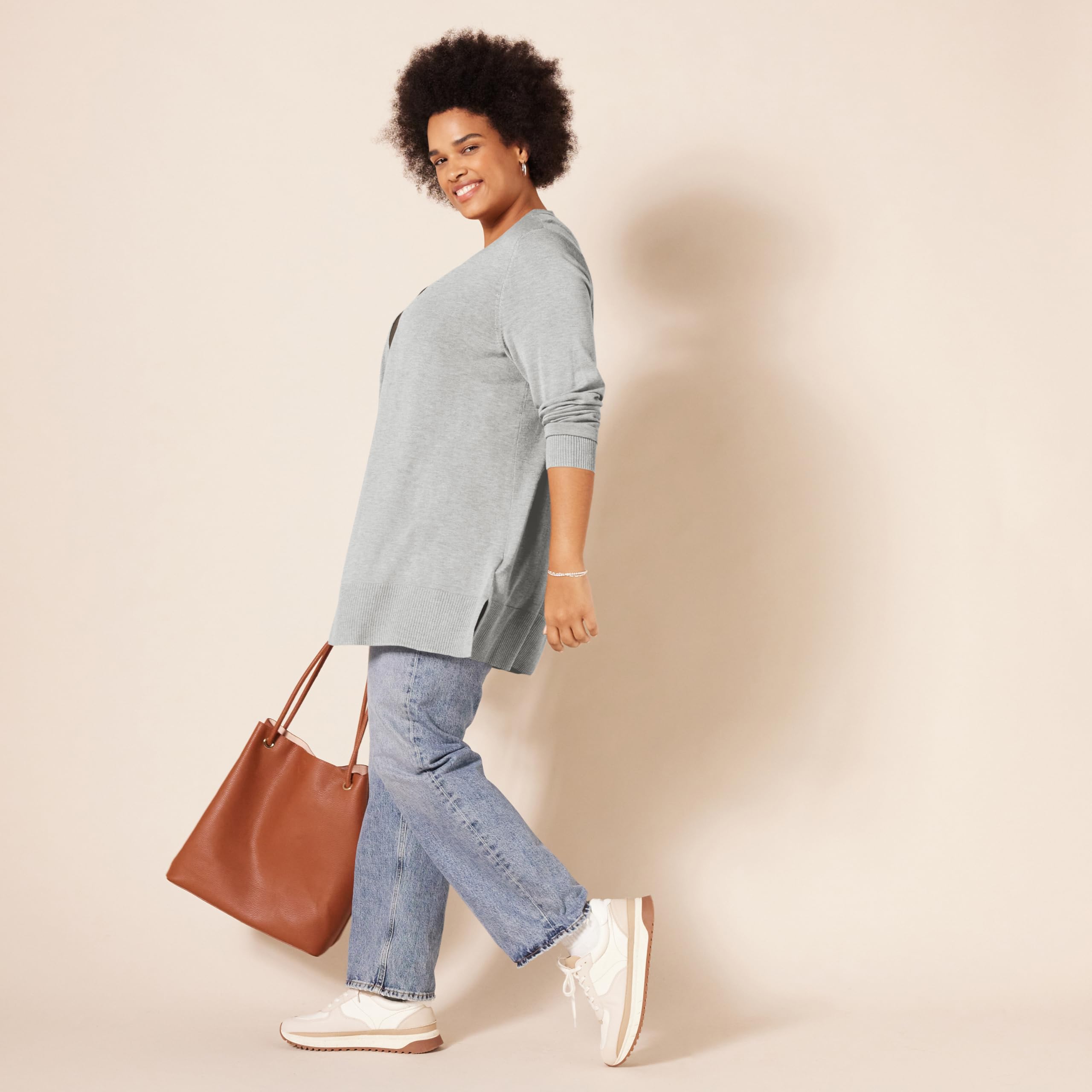 Amazon Essentials Women's Lightweight Open-Front Cardigan Sweater (Available in Plus Size)