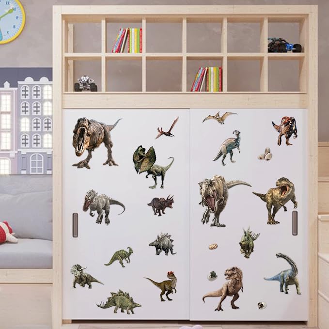 22 stickers de dinosaurios removibles y adhesivos miniatura 5