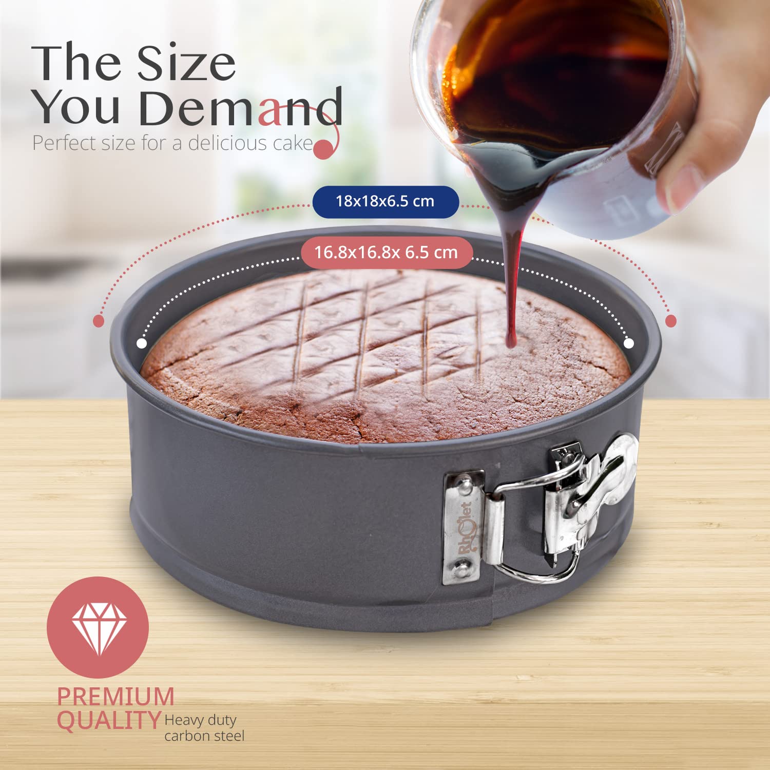 Snapklik.com : RHOLET 7 Inch Non-Stick Springform Pans Unique Leakproof ...