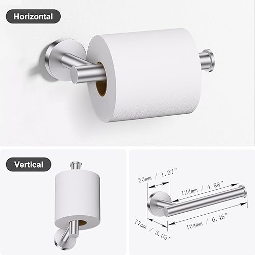 Miniatura 6 de Lairuier Juego de accesorios de baño, juego de 4 toallas de barra incluye soporte para papel higiénico, anillo para toallas y 2 ganchos para toallas