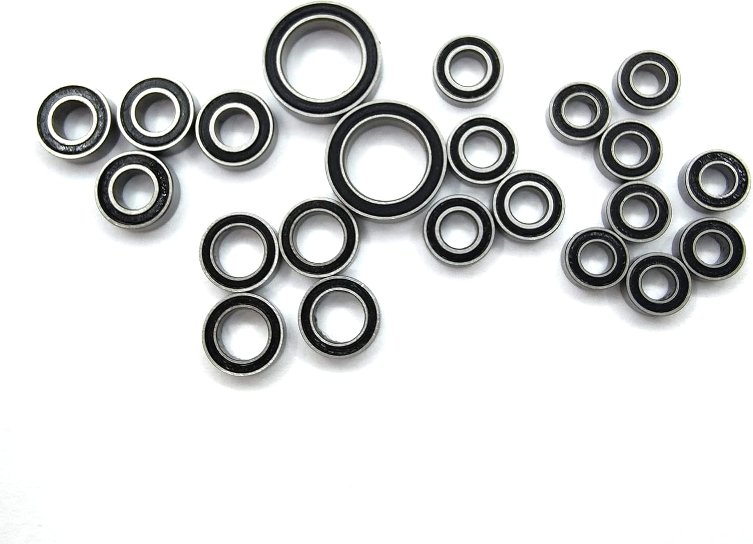 22PCS RC Car Ball Bearing Steel Rubber Sealed Ball Bearings Kit for TRX4M 1/18 RC Crawler Upgrade Parts